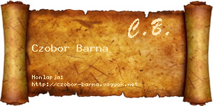 Czobor Barna névjegykártya
